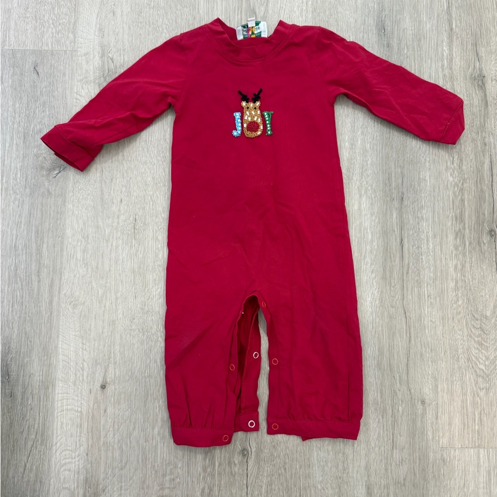 Joyful Red Kids Footie by [Brand]